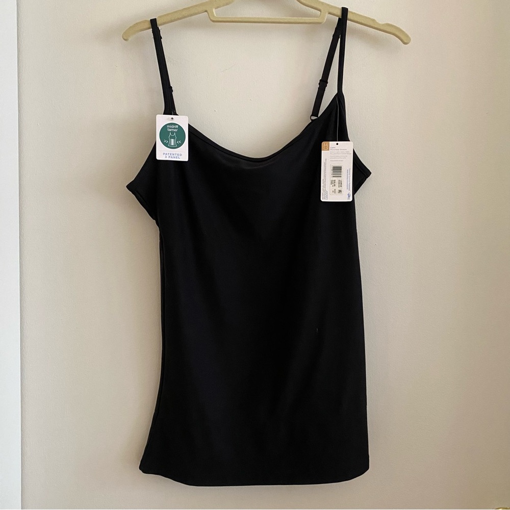 NWT Jockey black midriff tamer tank top. Size L.